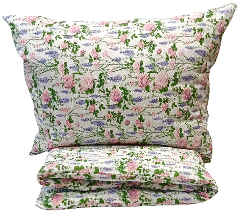 Obliečky krepové Lavender TiaHome - 1x Vankúš 90x70cm, 1x Paplón 140x200cm