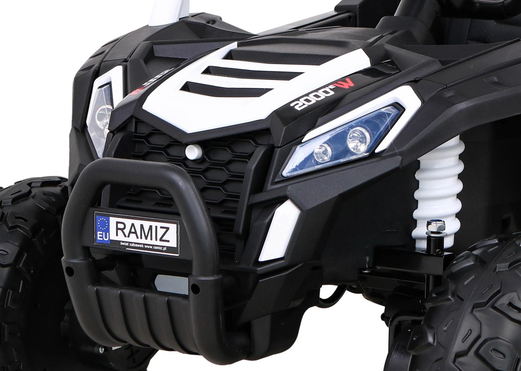 Ramiz Elektrická bugina UTV 2000M Racing biela + MP3 zvuky a svetlá + diaľkové ovládanie + pomalý štart