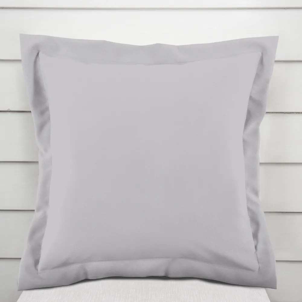 Biante Dekoračná obliečka na vankúš s lemom Rongo RG-016 Svetlo sivá 50 x 50 cm