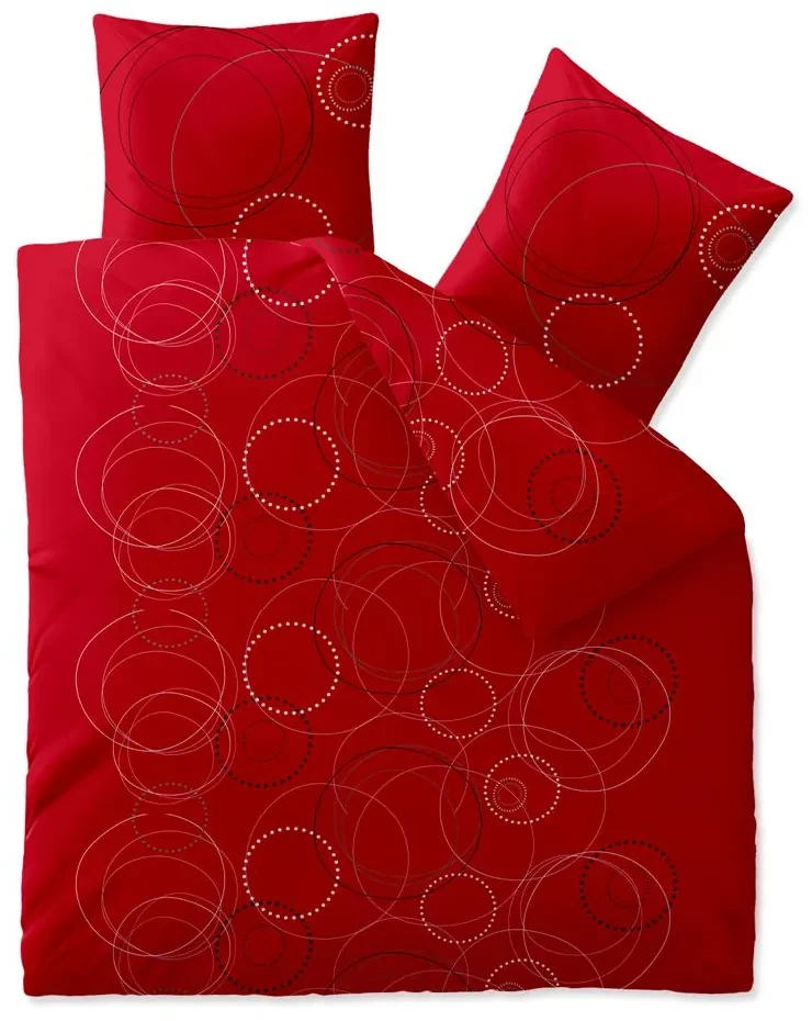 Obliečky z Renforcé bavlny CHARA červené Rozmer obliečky: 2 ks 80 x 80 cm | 200 x 200 cm