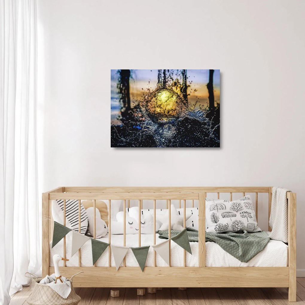 Sklenený obraz vody (70x50 cm)