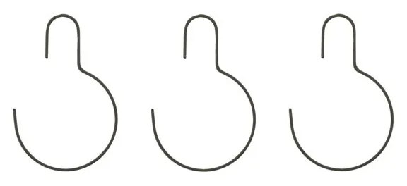 Súprava 3 ks Vešák Wire 13,5 × 21,5 cm HOUSE DOCTOR