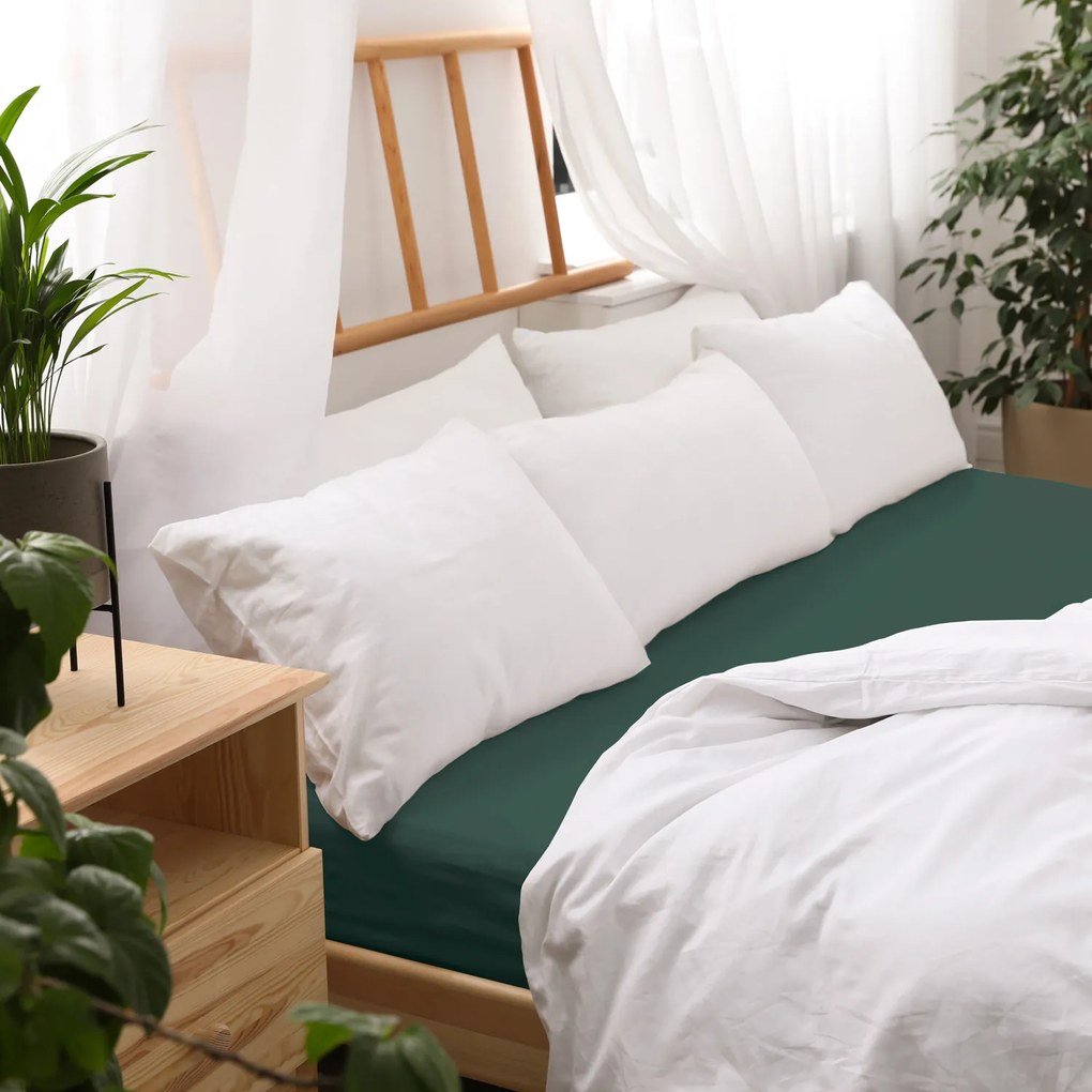 JERSEY PRESTIERADLO PREMIUM 90X200 CM TMAVOZELENÉ