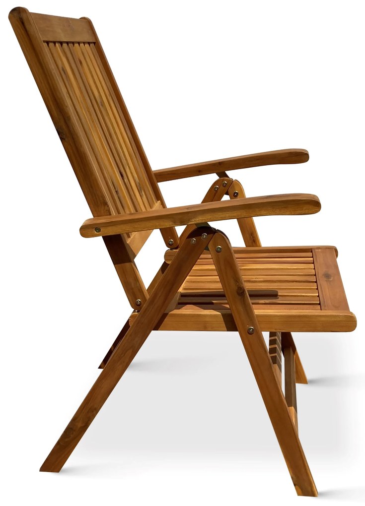 Noela Balkónový set Lotto + 2x drevená polohovacia stolička Viet