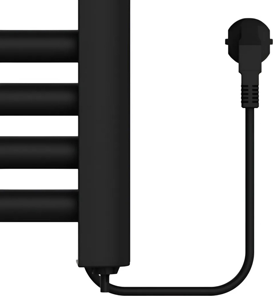 BPS-koupelny Elektrický kúpeľňový radiátor LOA BL 500W 54x96 cm, čierny