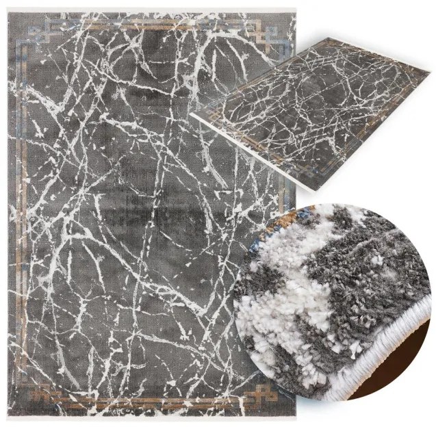 Koberec Arte Piran Marble sivý / čierny