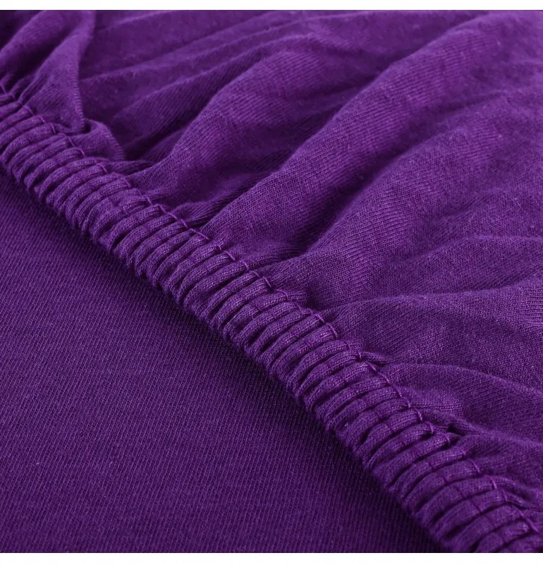Plachta posteľná fialová jersey EMI, Plachta 90x200
