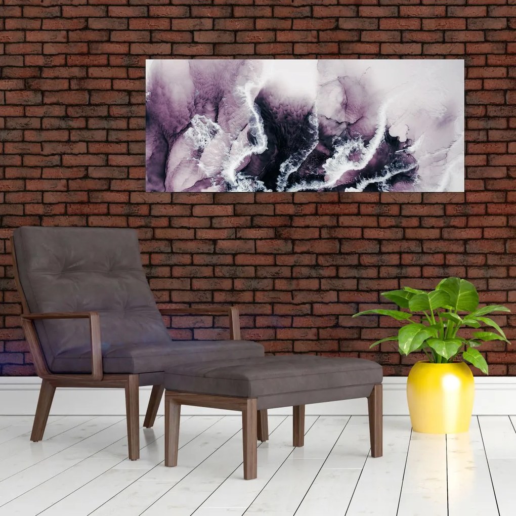 Obraz - Fialový mramor N⁰2 (120x50 cm)