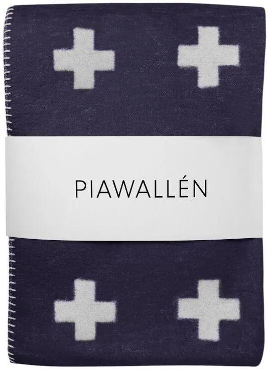 Pia Wallén Deka Cross Blanket Navy 150x250