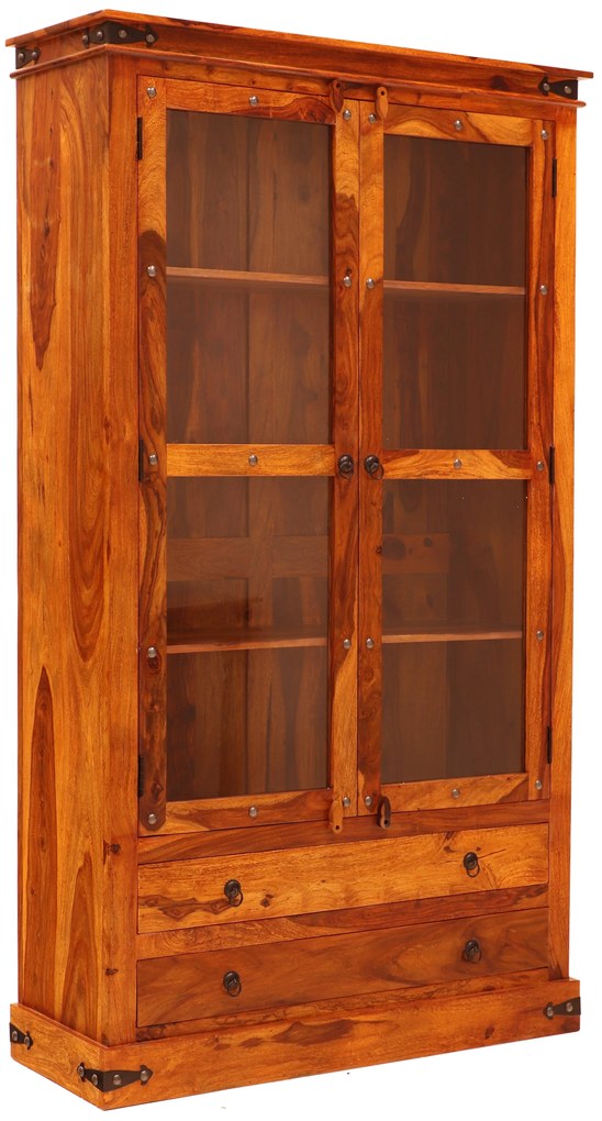 furniture-nabytek.cz - Dřevěná vitrína z masivního dřeva palisandr 100x200x45