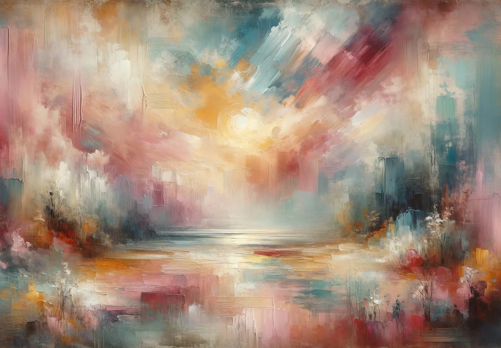 Fototapeta - Abstraktný západ slnka (147x102 cm)