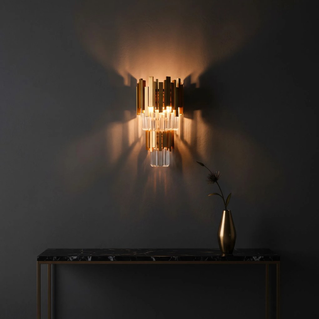 Toolight Toolight, nástenné svietidlo 2xE14, 312356, zlatá, OSW-04413