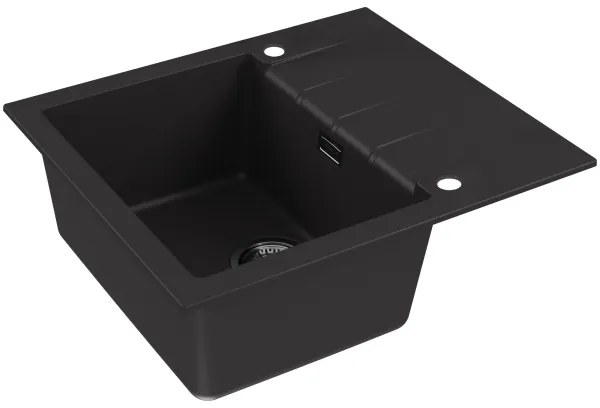 ALVEUS SETA23230 - Kuchynský drez CADIT+drezová batéria MINTAS 34cm granit/čierna