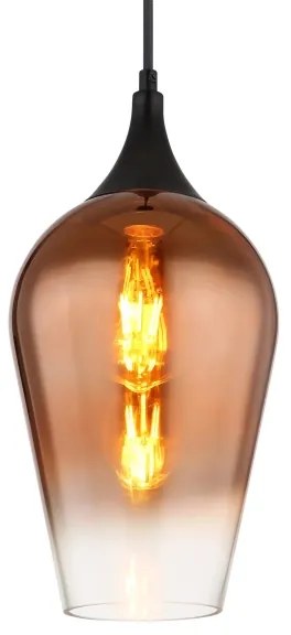 Globo 15552H1 - Luster na lanku LAVUS 1xE27/60W/230V pr. 18 cm medená