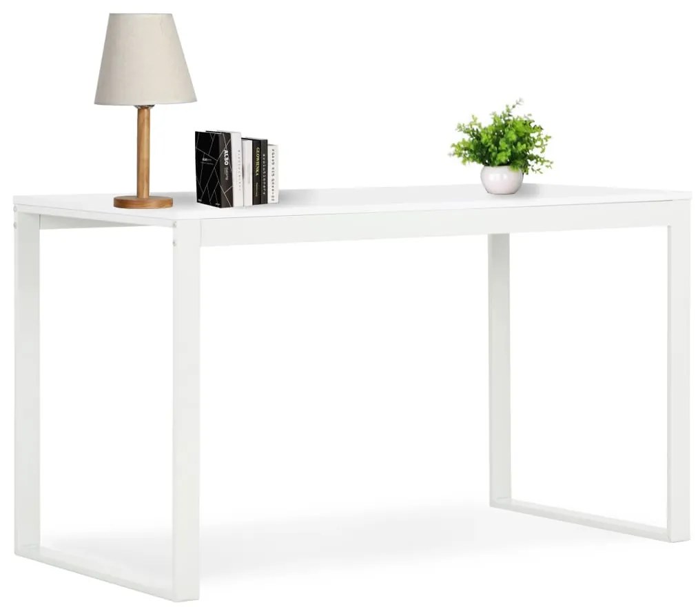 vidaXL Počítačový stôl biely 120x60x73 cm