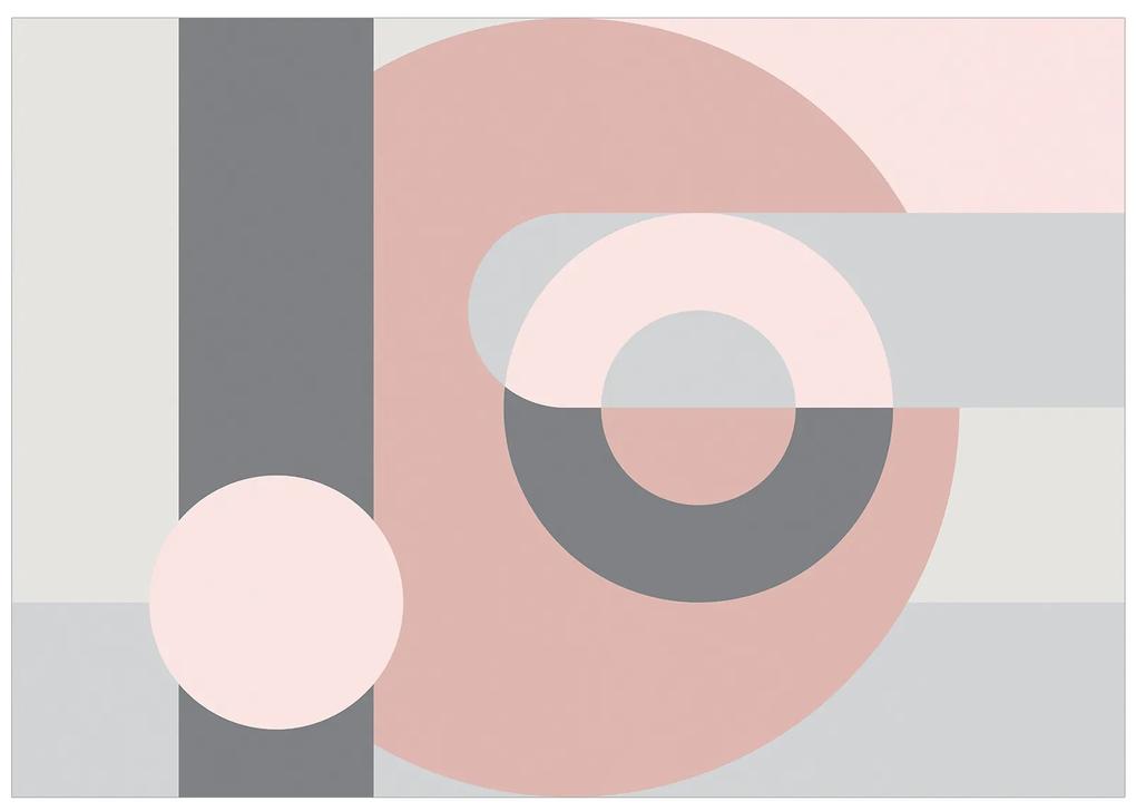 Artgeist Fototapeta - Geometric Wreath (Pink) Veľkosť: 250x175, Verzia: Standard