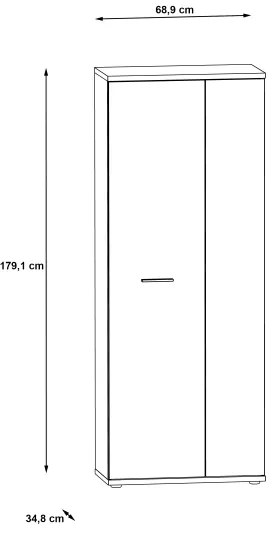Komoda/Botník SIMO biela/betónovo sivá