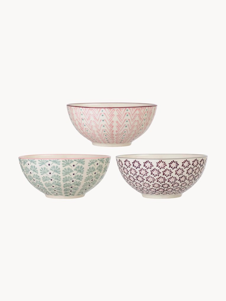 Súprava misiek's jemným vzorom Maya, 3 ks