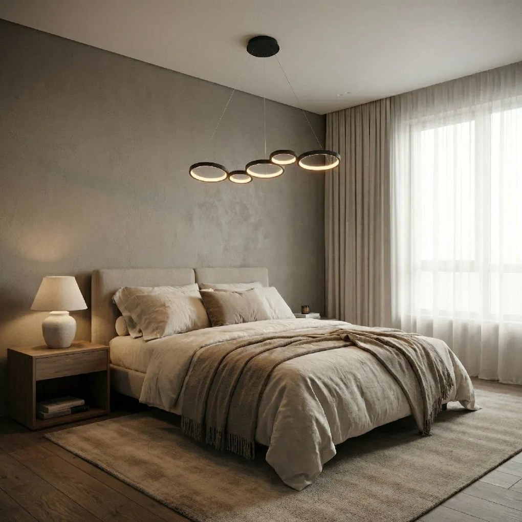 Toolight Toolight, LED stropné svietidlo 85cm, 35W, 4000K, 2000lm, APP1923-CP, čierna, OSW-66065