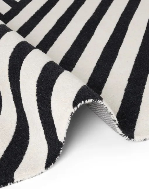 Koberec Elle Decoration Stryve biely / čierny