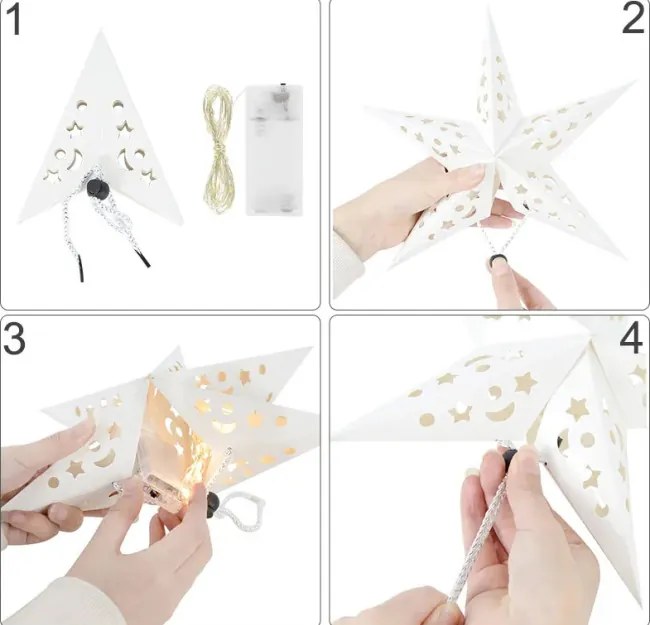 Vianočná dekorácia LED Hviezda SY-001