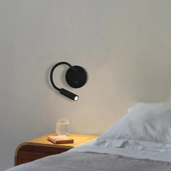 Brilagi - LED Flexibilná nástenná lampa MAYA LED/3W/230V 4000K čierna