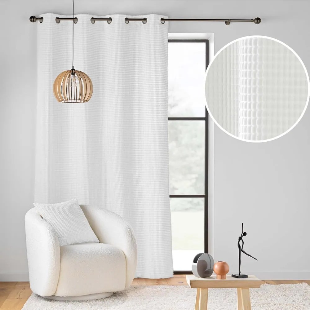 Biely zamatový záves 140x260 cm Swing – douceur d'intérieur