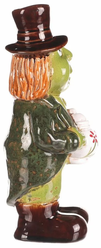 Záhradná dekorácia Vodník stojaci, keramika, 9 x 9 x 24 cm, 24 cm