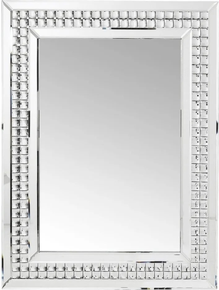 Nástenné zrkadlo Kare Design Crystals LED, 80 × 60 cm
