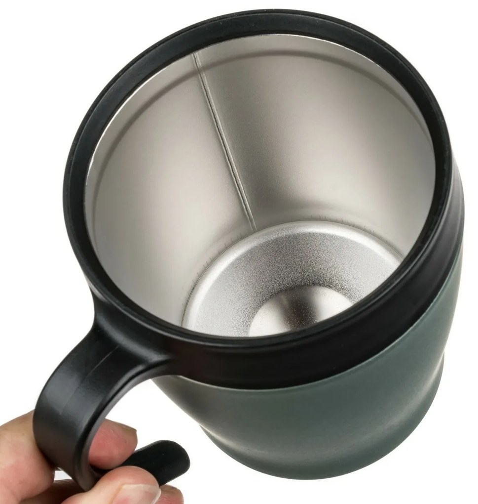 Banquet Termohrnček cestovný TAZZA 330 ml, zelenosivá