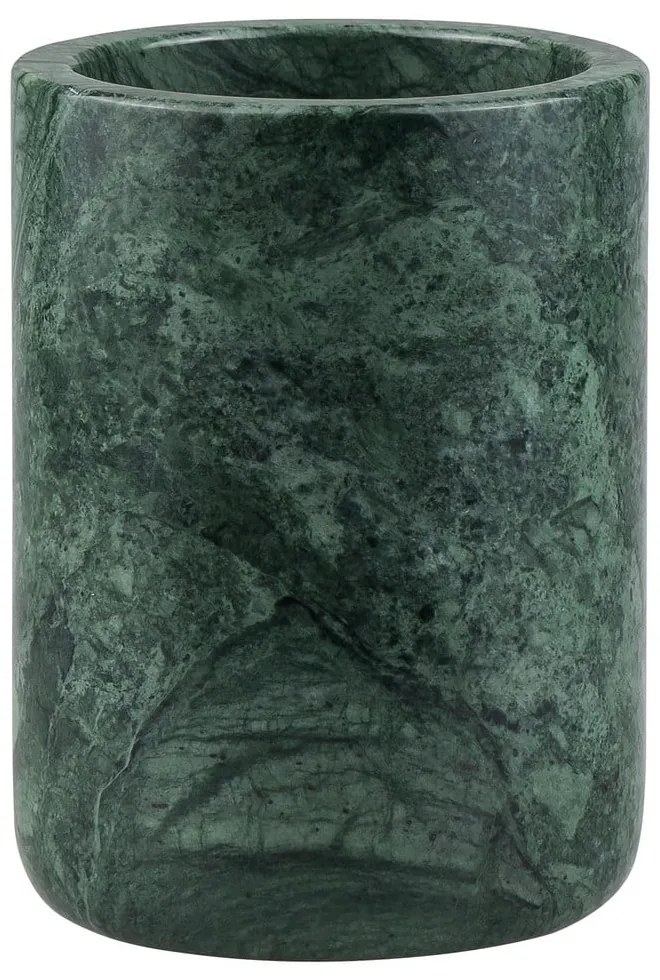 Tmavozelený mramorový téglik na zubné kefky Marble – Mette Ditmer Denmark
