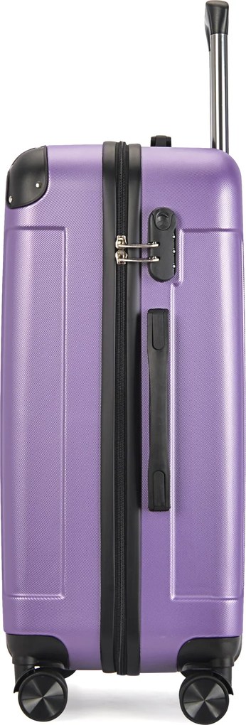 Kabínový kufor na 4 kolieskach 55x39x20cm ružovo fialová