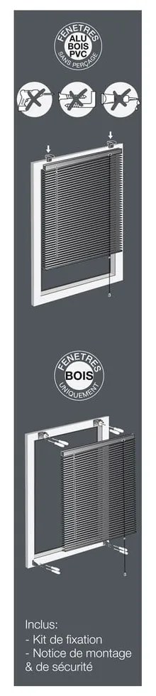 Biela kovová žalúzie 90x180 cm Venitien – douceur d'intérieur