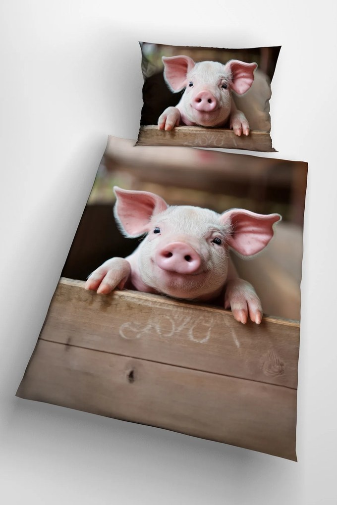 3d obliečky Piggy 140x200 cm