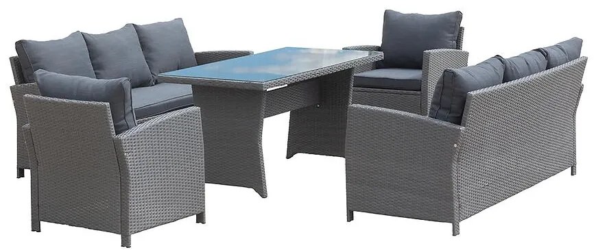 Komplet technoratanový Bados čierna