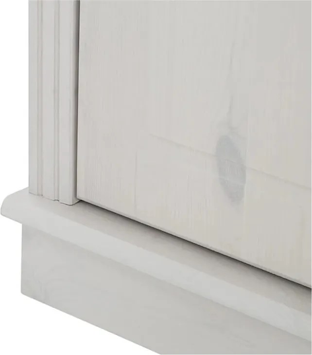 Biela knižnica z borovicového dreva 296x223 cm Anita – Støraa