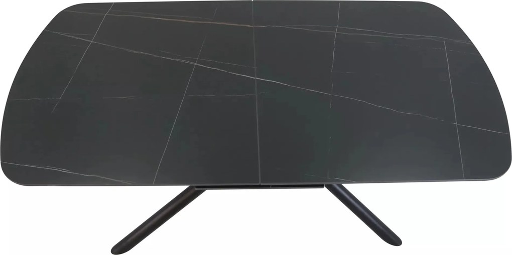 Jedálenský rozkladací stôl Vector 160/200 cm keramika čierny