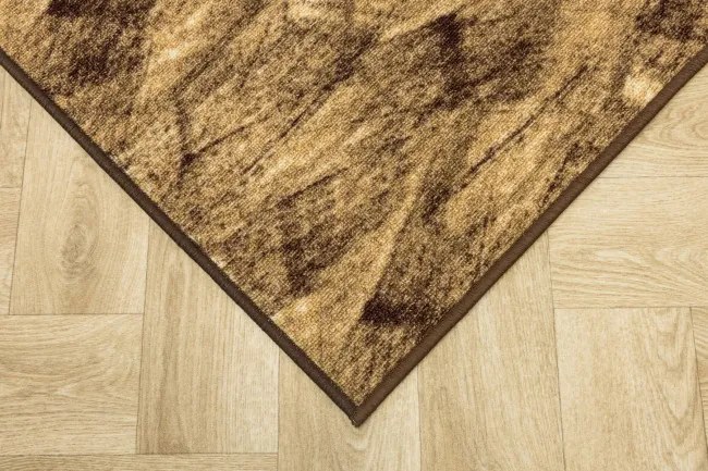 Protišmykový koberec BRUSH 17 hnedý / béžový