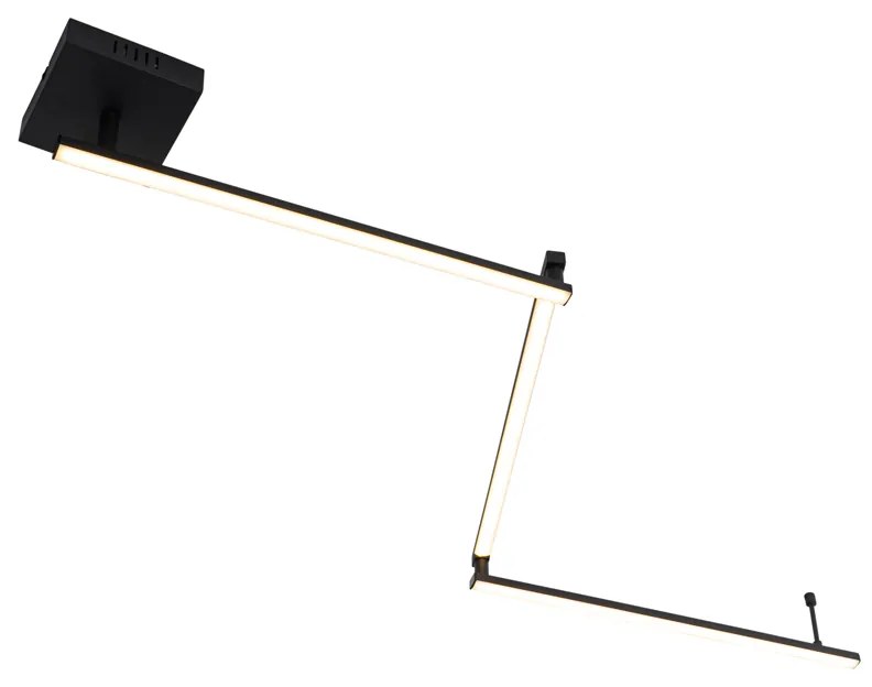 Stropné svietidlo čierne 150,8 cm vrátane LED 3-stupňové stmievateľné nastaviteľné - Annuschka
