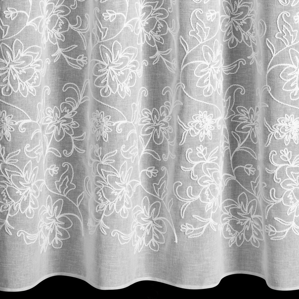 ZÁVES NA KRÚŽKOCH LILY 140X250 CM BIELA