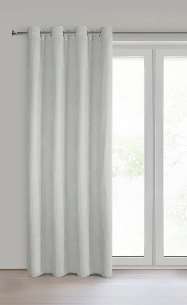 ZÁVES NA KRÚŽKOCH VANI 140X250 CM STRIEBORNÁ