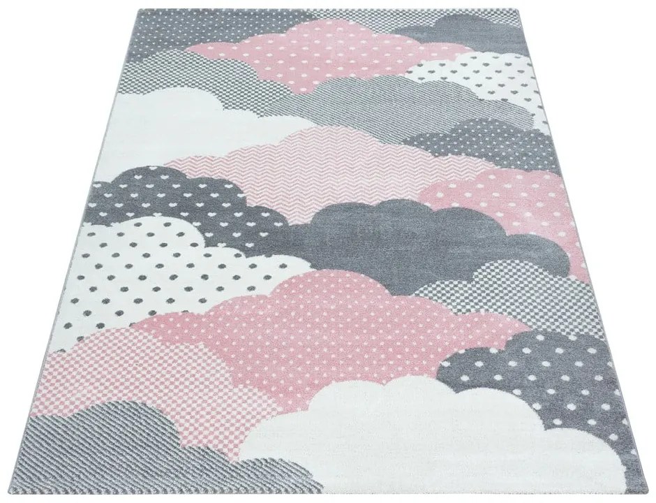 Ružovo-sivý detský koberec 160x230 cm Bambi – Ayyildiz Carpets