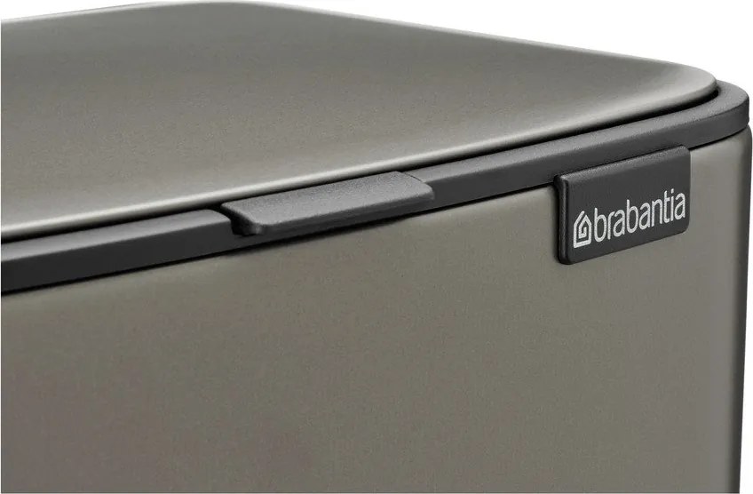 Sivý pedálový oceľový odpadkový kôš 12 l Bo – Brabantia