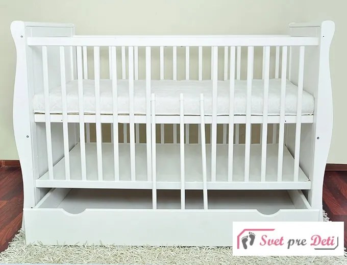Variabilná detská postieľka so zásuvkou SARA II, 120x60