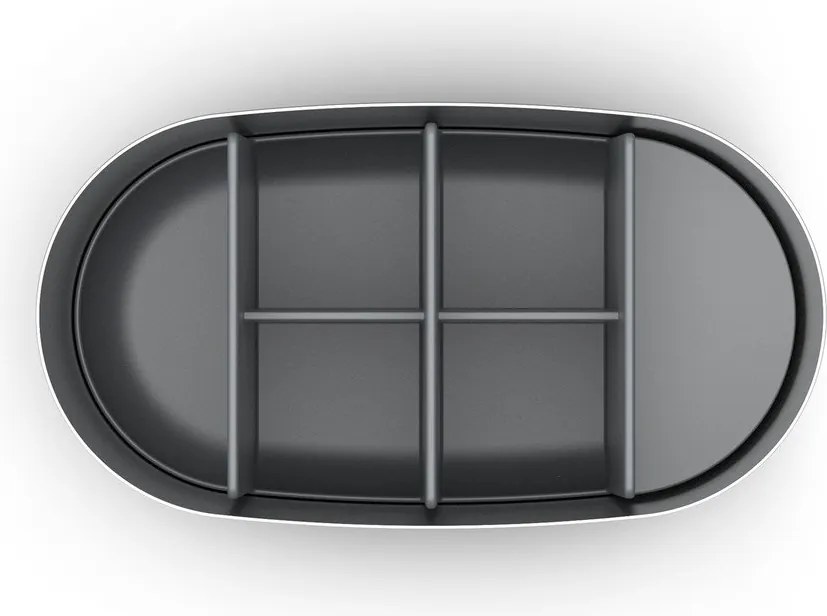 Stojan na zubné kefky z nehrdzavejúcej ocele v lesklej striebornej farbe EasyStore Luxe – Joseph Joseph