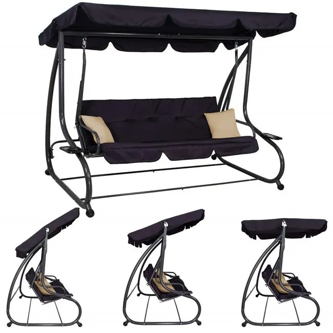 Záhradná hojdačka pre 4 osoby SPRINGOS GS0016