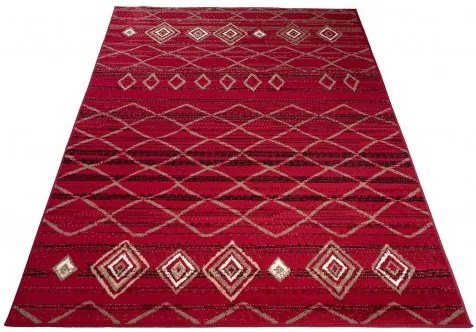 Koberec CARAMEL SCARLET 3911 červený / čierny