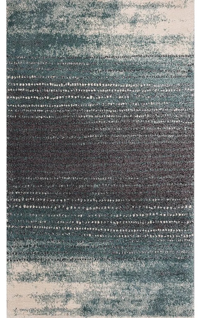 Koberec Modern Teal blue/ dark grey 200x290cm