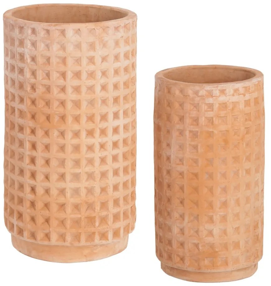 Súprava 2 terakotových kvetináčov Kave Home Celi