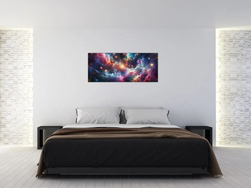 Obraz - Temný vesmír (120x50 cm)